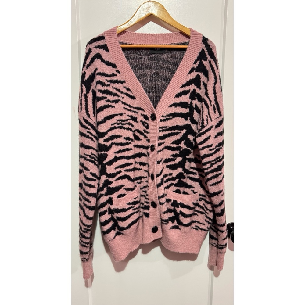 Other UK Zebra Pattern Pink and Black Cardigan